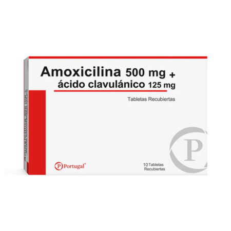 Amoxicilina 500 Mg + ácido Clavuánico 125 Mg Caja X 10 Tabletas...venta X 1unidad