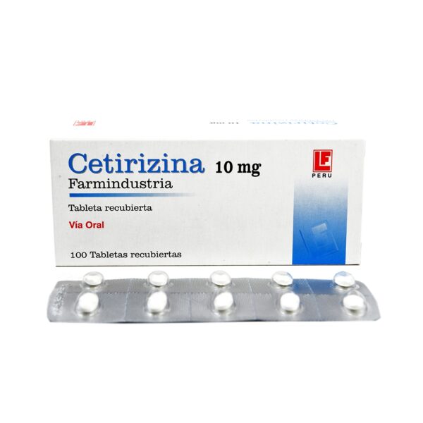 Cetirizina 10mg X 100 Tab...venta X 1unidad