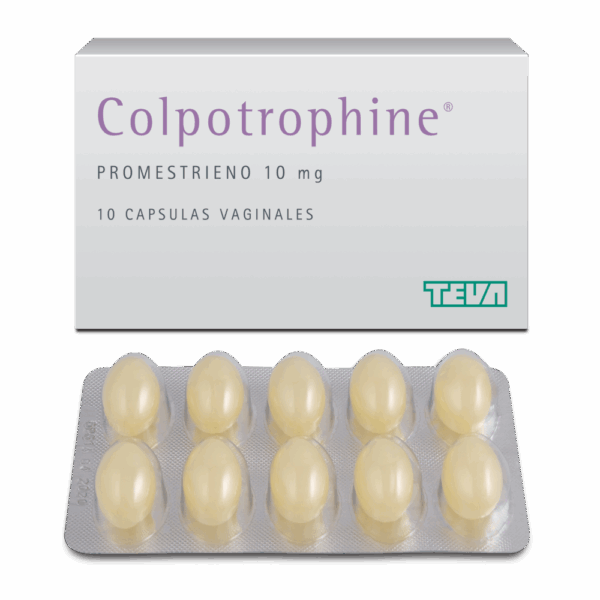 Colpotrophine (promestrino 10 Mg )x 10 Capsulas Vaginal...venta X 1unidad