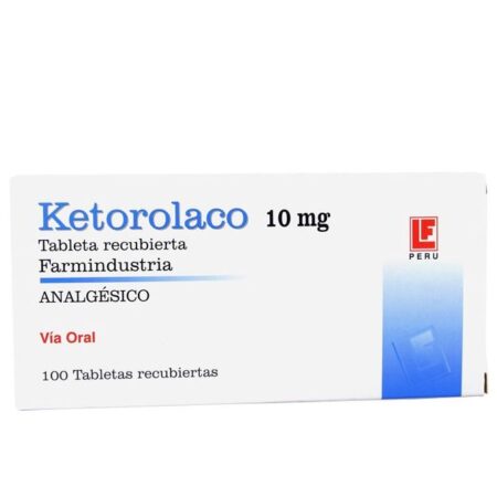 Ketorolaco 10 Mg Caja X 100 Tabletas...venta X 1unidad