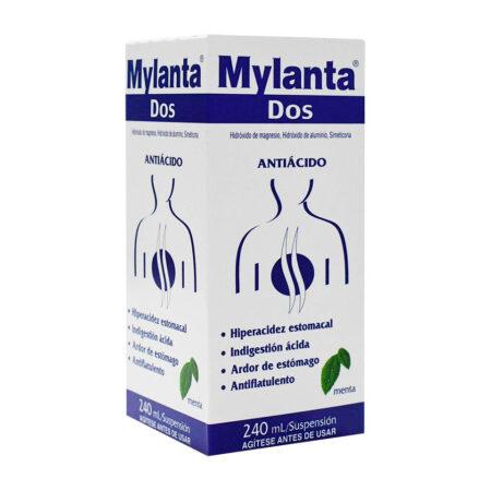 Jarabe Mylanta Dos sabor a  Menta (hidroxido de magnesio,hidroxido de aluminio,simeticona) Cont.neto 240 Ml...venta X 1unidad