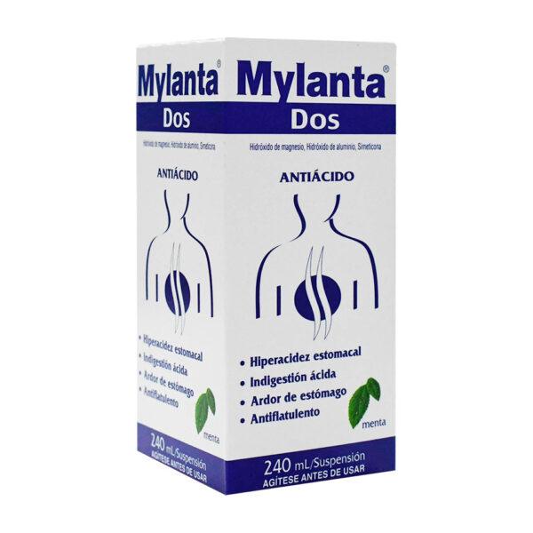 Jarabe Mylanta Dos sabor a  Menta (hidroxido de magnesio,hidroxido de aluminio,simeticona) Cont.neto 240 Ml...venta X 1unidad