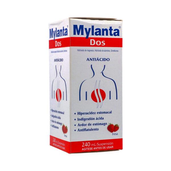 Jarabe Mylanta Dos sabor a  Fresa (hidroxido de magnesio+hidroxido de aluminio,simeticona) Cont.neto 240 Ml...venta X 1unidad