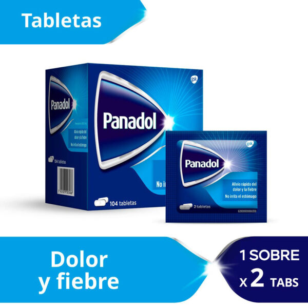 Panadol 500mg Adulto 50 Sobres X 2 Tabletas...venta X 1sobre