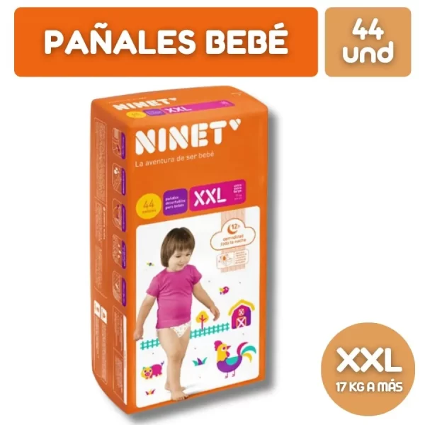 Pañal Ninet Rosado Talla Xxl Por 44 Unidades...venta X 1paquete