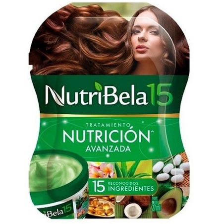 Shampoo En Sachet Nutribela 15 Nutrición Avanzada 27ml...venta X 1unidad