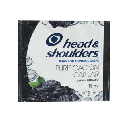 Shampoo Head & Shoulders Purificacíon Capilar (carbón) Cont.neto 15 Ml...venta X 1unidad