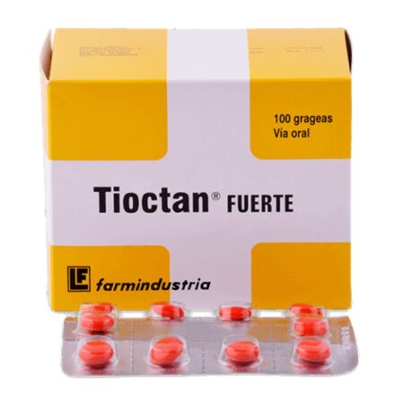 Tioctan Fuerte (B3,tioctamida 5 mg ,acido orotico 30 mg,b1,b2,b6 vit C,vit E) X 100 Grageas...venta X 1unidad