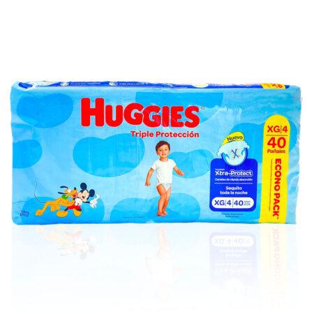 Pañal Huggies Triple Protección Color Celeste Talla ( Xg )  Por 40 Unidades ( Pañales)...venta X 1paquete