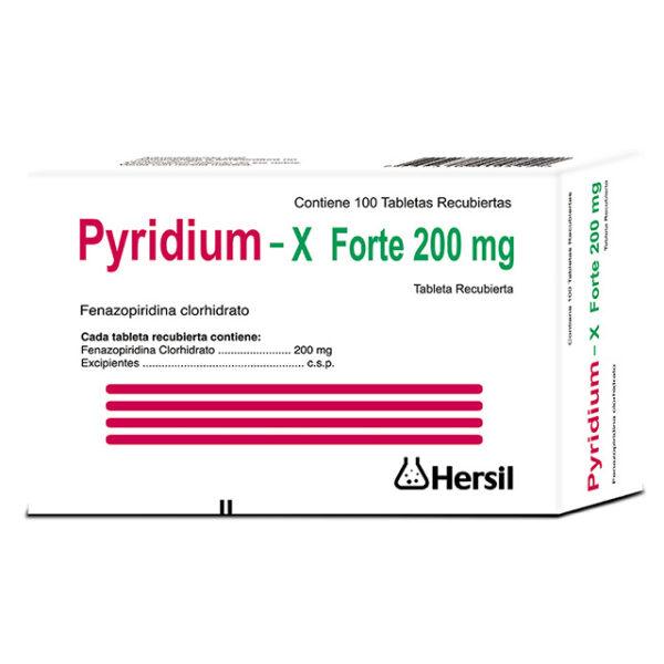 Pyridium - X Forte 200 Mg (fenazopiridina 200 Mg).........................venta X Una Unidad