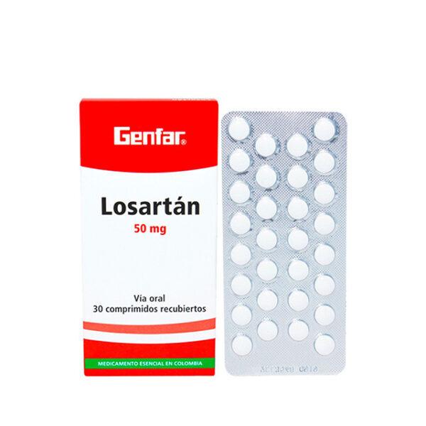 Losartán 50 Mg X 30 Comprimidos Recubiertos ( Solo Venta Por Caja)..........................venta X Una Caja