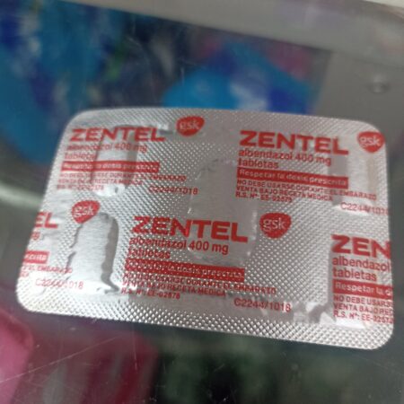 Zentel tableta (albendazol 400 Mg).........................venta X Una Unidad