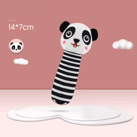 Sonajero Peluche Sensorial Negro , Juguete Para Bebé ... Venta X 1unidad