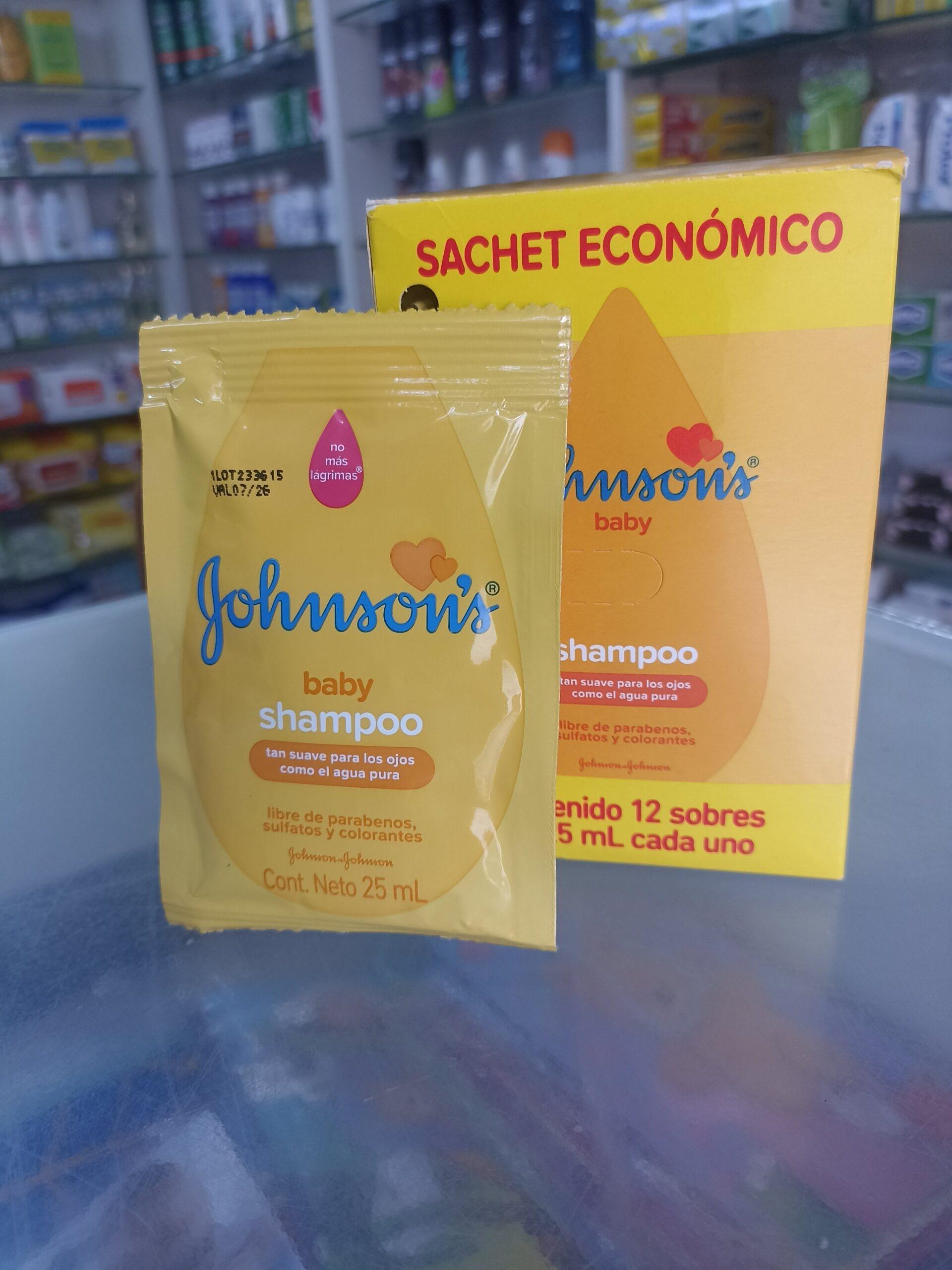 Shampoo Johnsons En Sachet  Original Cont Neto 25 Ml................venta X Una Unidad