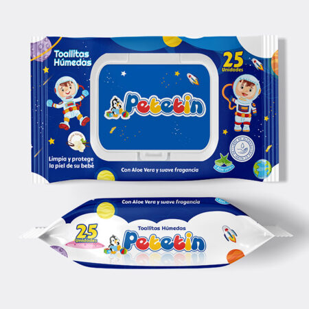 PAÑITOS HUMEDOS 25 UNID. ( Toallitas humedas ) PETETIN ..... venta x1unidad