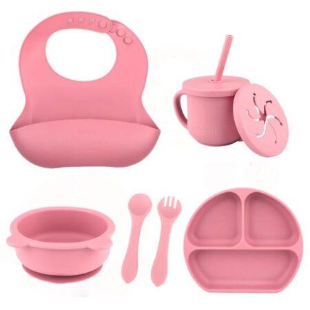 Pack liquidacion (pack de silicona: plato,cuchara,vaso color plomo)...venta x una unidad