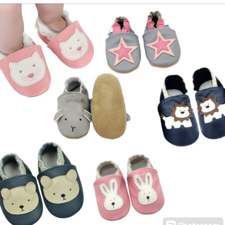 Zapato 100% cuero (azúl y rosado)....venta x una unidad