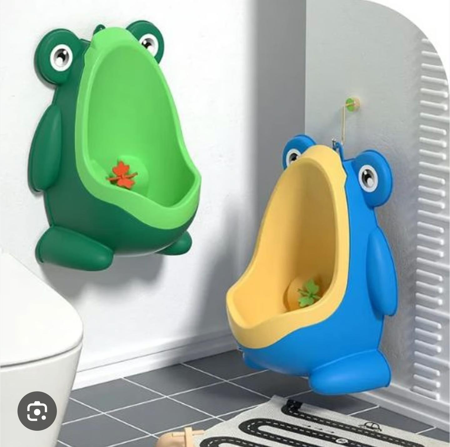 Urinario sapito plegable (amarillo y verde) .......venta x una unidad