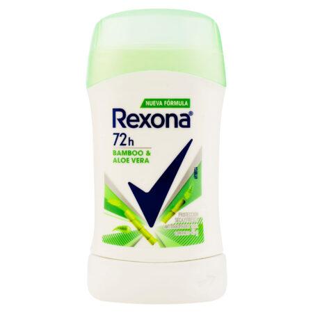 Desodorante rexona barra 72 h  bamboo & aloe vera cont.neto 50 g.....venta x una unidad