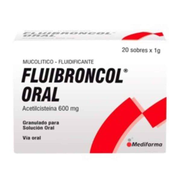 Fluibroncol (acetilcisteina 600 mg)  sobres.....venta x una unidad