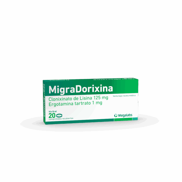MigraDorixina (paracetamol 300 mg,cafeína 100 mg,ergotamina tartrato1 mg)...venta x una unidad