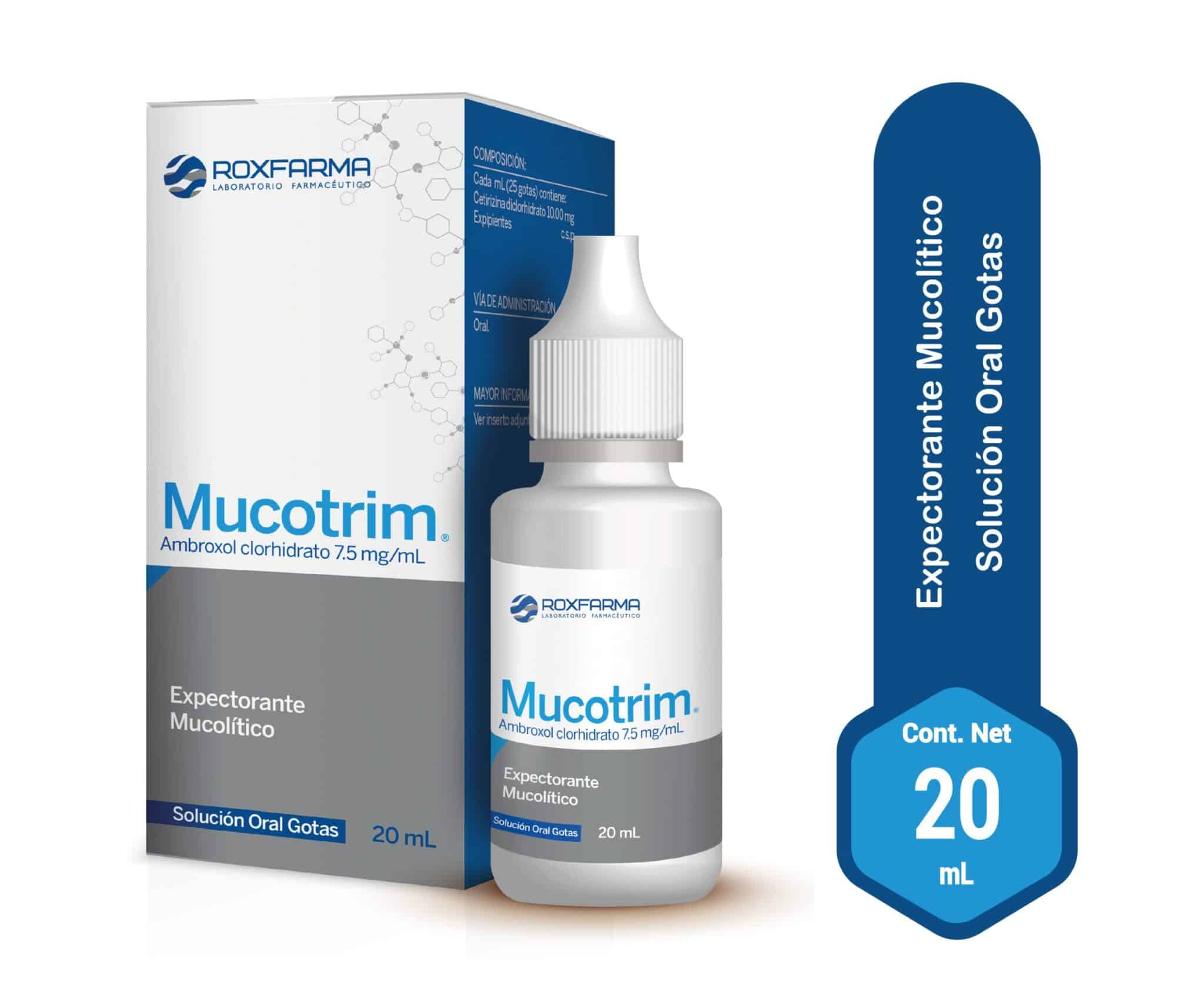 Mucotrim  gotas (ambroxol clorhidrato 7.5 mg/ml )................venta x una unidad