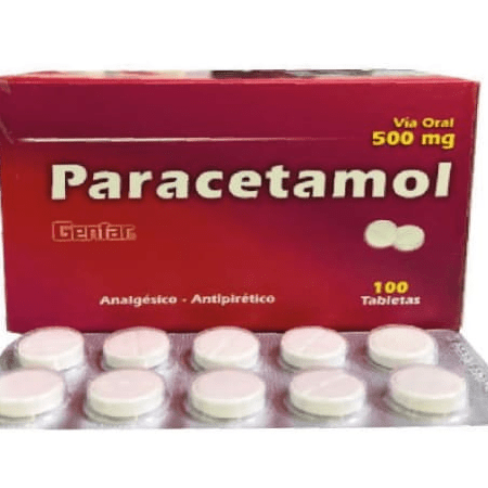 Paracetamol de 500 mg Tableta Caja X 100 unidades ( paracetamol )................venta X 1unidad