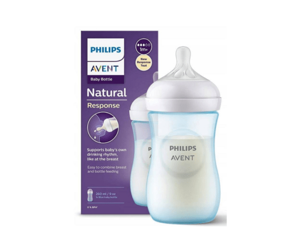 Biberon avent plastico 9 onzas (celeste)......................venta x una unidad