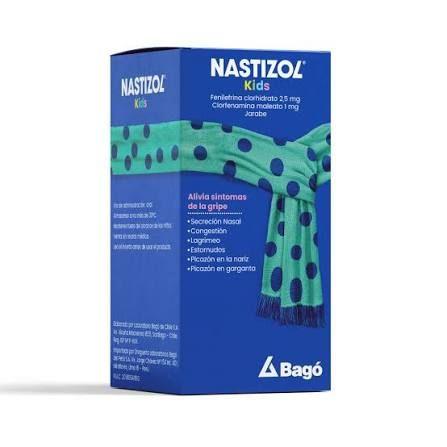 Nastizol kids jarabe cont.neto 60 ml (fenilefrina clorhidrato 2.5 mg+ clorfenamina maleato 1 mg )....venta x una unidad