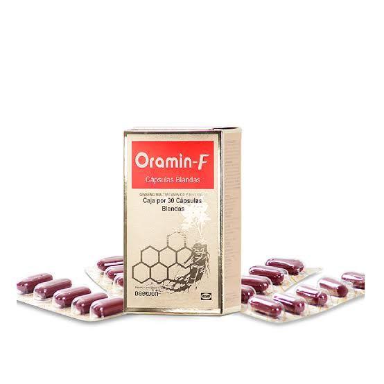 Oramin-f cápsula blanda (ginseng,ergocalcioferol,tiamina,roboflavina,nicotinamida)....venta x una unidad