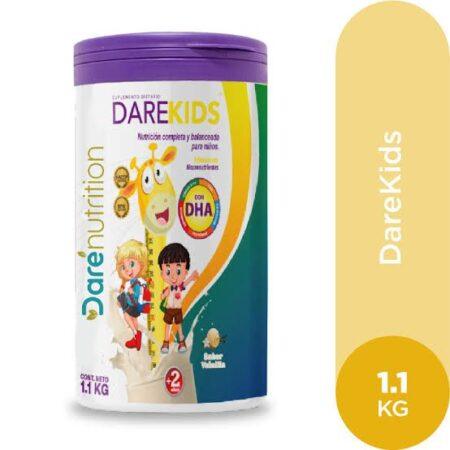 Dare kids (A,B1,B2,B6,B12,C,D,E,B3,omega3,omega6,magnesio,zinc,calcio) pote de 60 gr sabor a vainilla...venta x una unidad