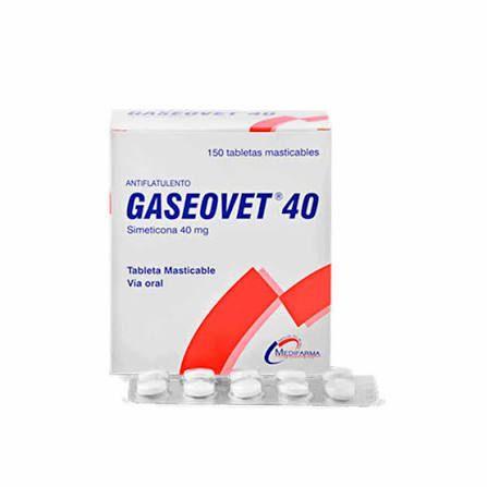 gaseovet masticable 40 mg caja x 150 tabletas (simetocona 40 mg )........venta x una unidad