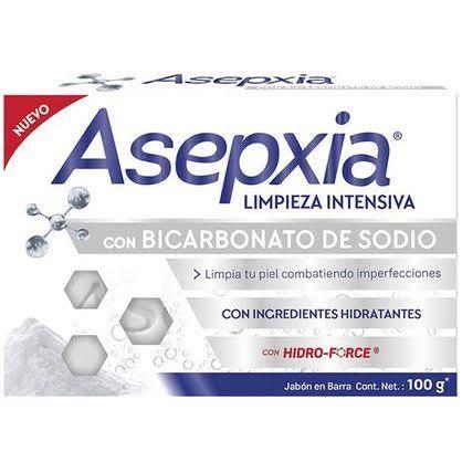 Jabón asepxia con bicarbonato cont.neto 100 gr............venta x una unidad