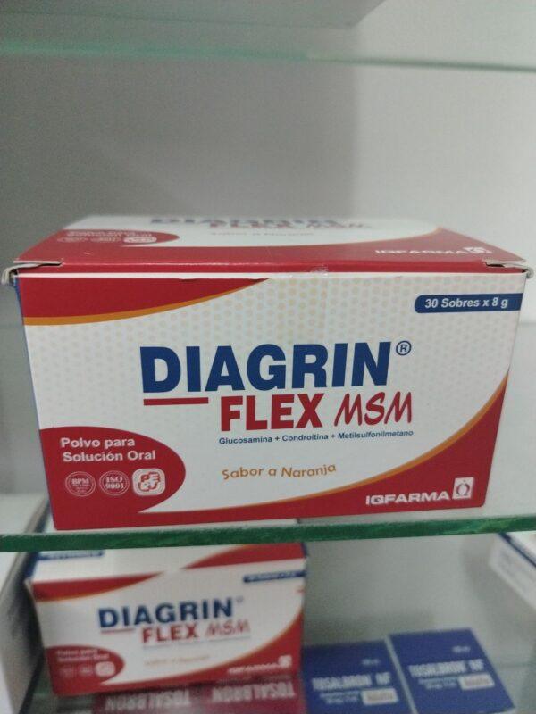 Diagrin Flex M.s.m X 30 Sobres (glucosamina Sulfato 1.5gr +condroítina Sulfato Sódico 1.2 Gr.......venta X 1unidad