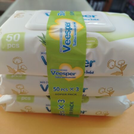 Toallitas humedas veesper en tripack x50 ...............venta x una unidad