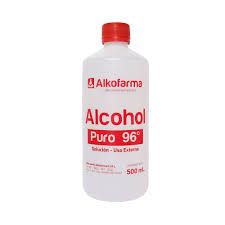 Alcohol puro 96° cont.neto 500 ml....................venta x una unidad