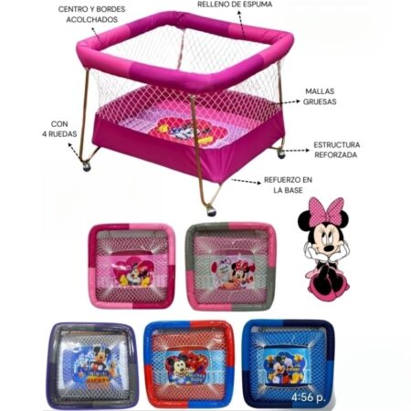 Corral para bebe acolchado ( colores niña y niño ) ... venta x unidad