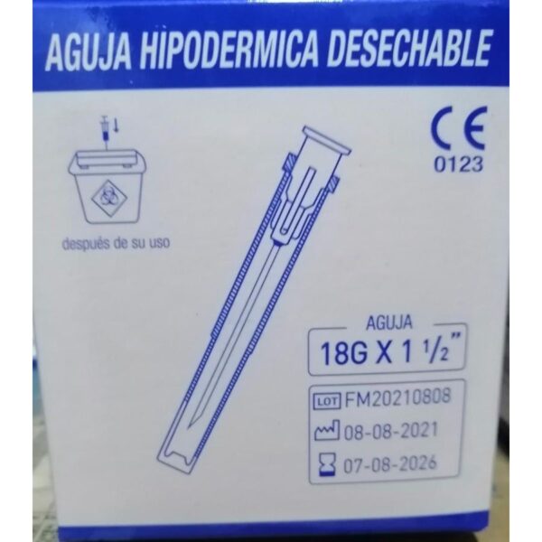 Aguja 18g X1 1/2 Descartable...venta X 1unidad