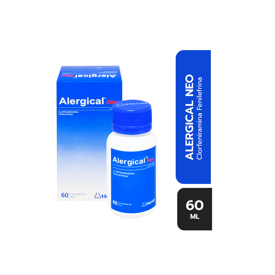 Alergical Neo (clorfemanina,fenilefrina) Jarabe X 60 Ml...venta X 1unidad: imagen 1
