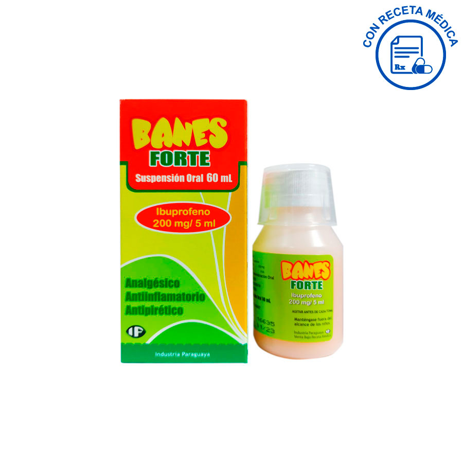 Banes Forte Jarabe(ibuprofeno 200mg/5ml)...venta X 1unidad