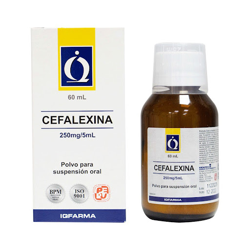 Cefalexina 250mg /5ml Cont.neto 60ml ( Jarabe )................venta X 1unidad