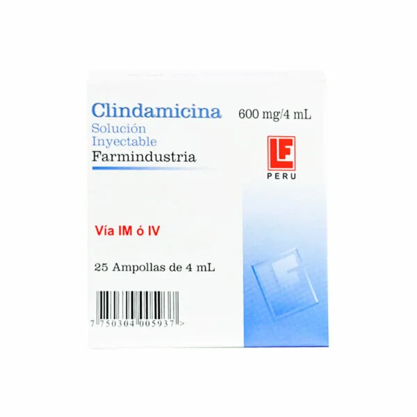Clindamicina 600mg/4ml Ampo...venta X 1unidad