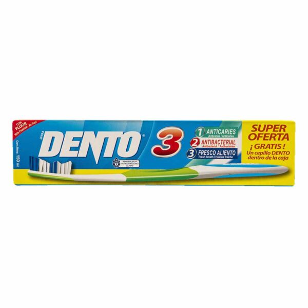 Crema Dental Dento + Cepillo Cont.neto 150 Ml...venta X 1unidad