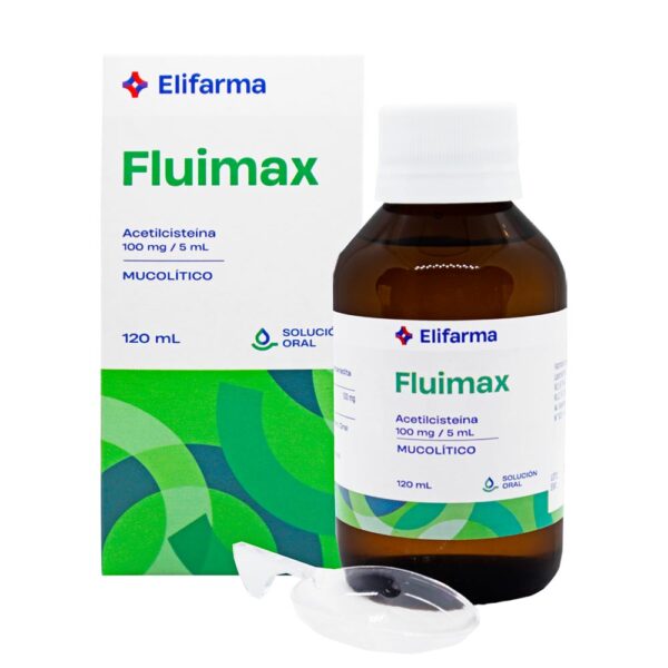 jarabe Fluimax ( Acetilcisteina ) 100mg/5ml Cont.neto 120 Ml...venta X 1unidad