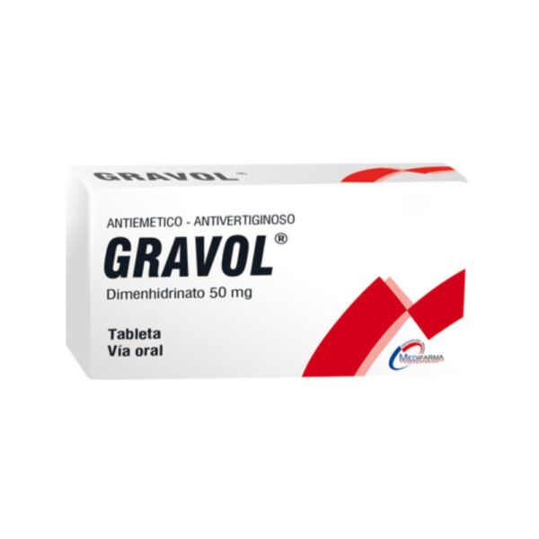 Gravol 50mg ( Dimenhidrinato)...venta X 1unidad