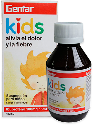 Ibuprofeno Kids Niños 100mg/5ml X 120 Ml...venta X 1unidad