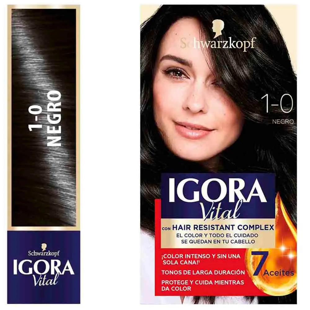 Igora Vital 1-0 (negro) X Dos Tubos...............venta X 1unidad: imagen 1