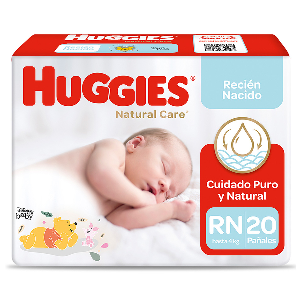 Pañal Huggies Natural Care Recien Nacido ( Pañales) ...venta X 1 Paquete: imagen 1
