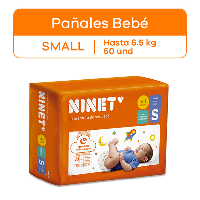 Pañal Ninet Talla S X 60 Unidades ...venta X 1unidad: imagen 1