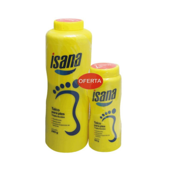 Talco Isana X 240 Ggr + Talco 60 Ggr...venta X 1unidad